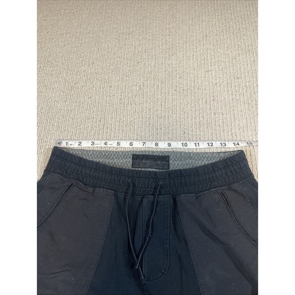 Abercrombie & Fitch Mens Small Sweatpants Tapered Athletic Zip Pockets Black - Picture 3 of 7